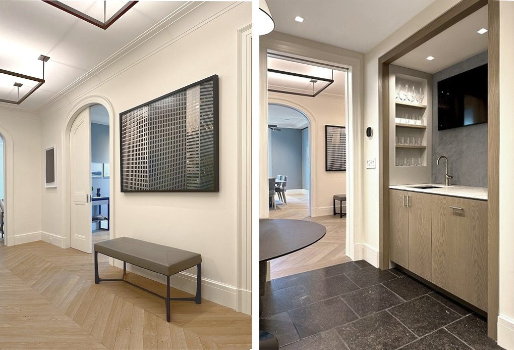 Foyer of Pre-war Co-op Apartment REnovation on Fifth Avenue in New York City by Mark Holmquist Architect